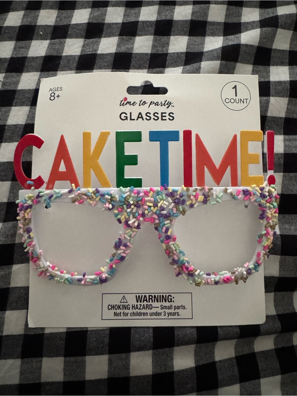 Caketime Sprinkle Party Glasses Birthday Cake Donut Costume Photo Booth New